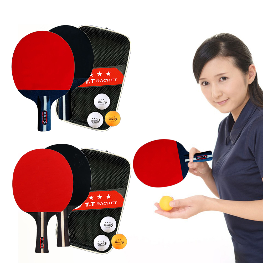 Table Tennis Match - 卓球ラケット,バッグ付き,ピンポンラケット,2ラケット,3ボール,プロ2プレーヤー,完璧な遊び