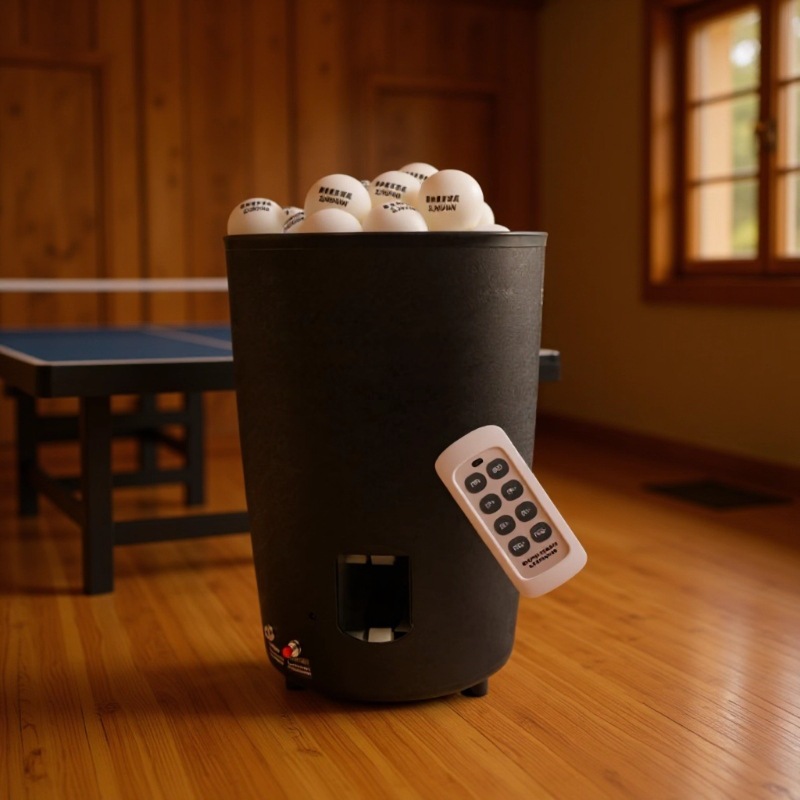 Robot Ball Machine - ポータブル卓球ボールマシン 自動充電式ピンポンロボットランチャー リモコン付き スマートコンパクト 簡単操作 頑丈