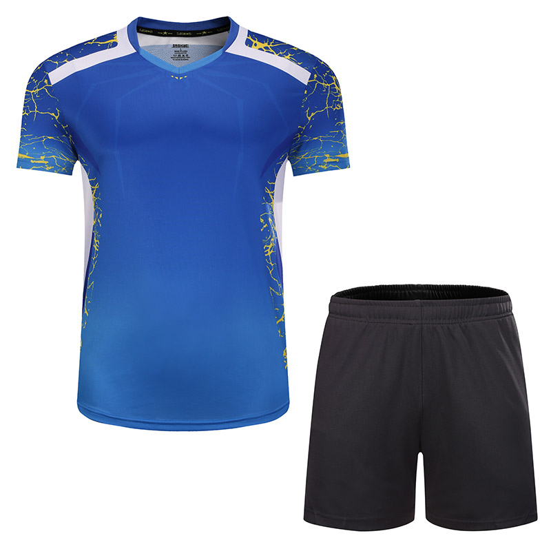 Table Tennis Kit - 男性と女性のためのテニスTシャツ,トレーニングユニフォーム,ランニングTシャツ,テニススポーツウェア,若者向けのバドミントンキット,新しいコレクション
