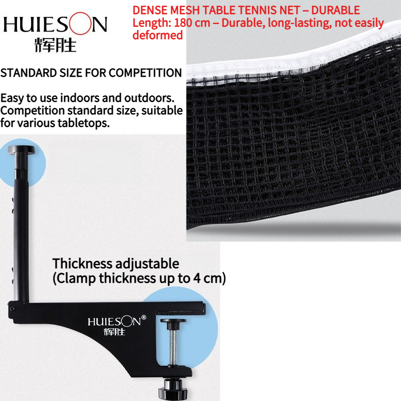 HUIESON 厚みのあるスパイラル型卓球ネット&フレームセ - Table Tennis Match のレビューと価格