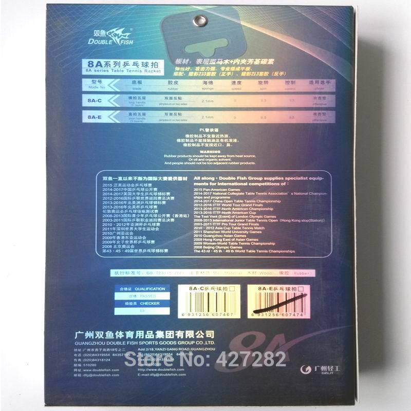 オリジナルダブルフィッシュ卓球完成ラケット 8 AC 8A- - Table Tennis Forehand Rubber のレビューと価格