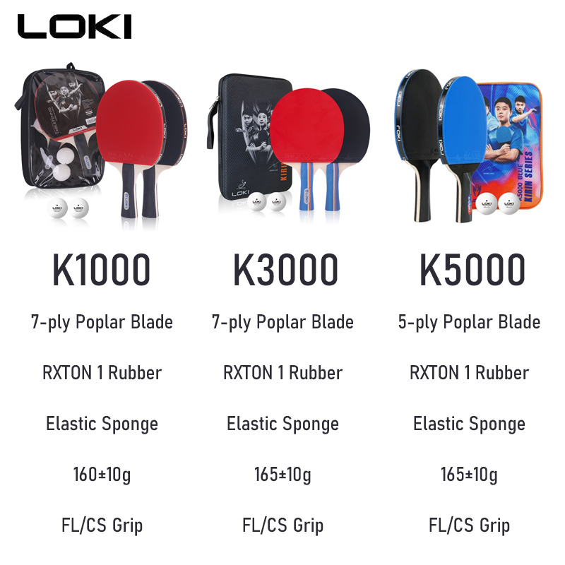 LOKI K1000 K3000 K5000卓球ラケットセッ - Table Tennis Hub のレビューと価格