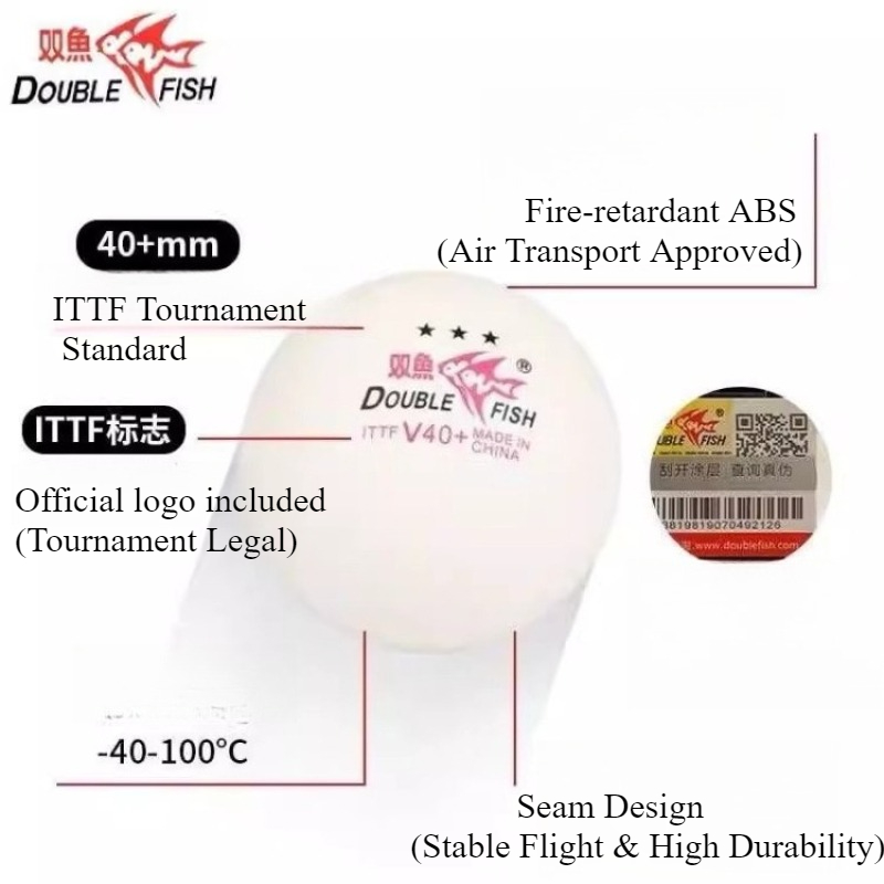 1/2/3BOX ダブルフィッシュ 3 スター ITTF 卓 - Table Tennis Match のレビューと価格