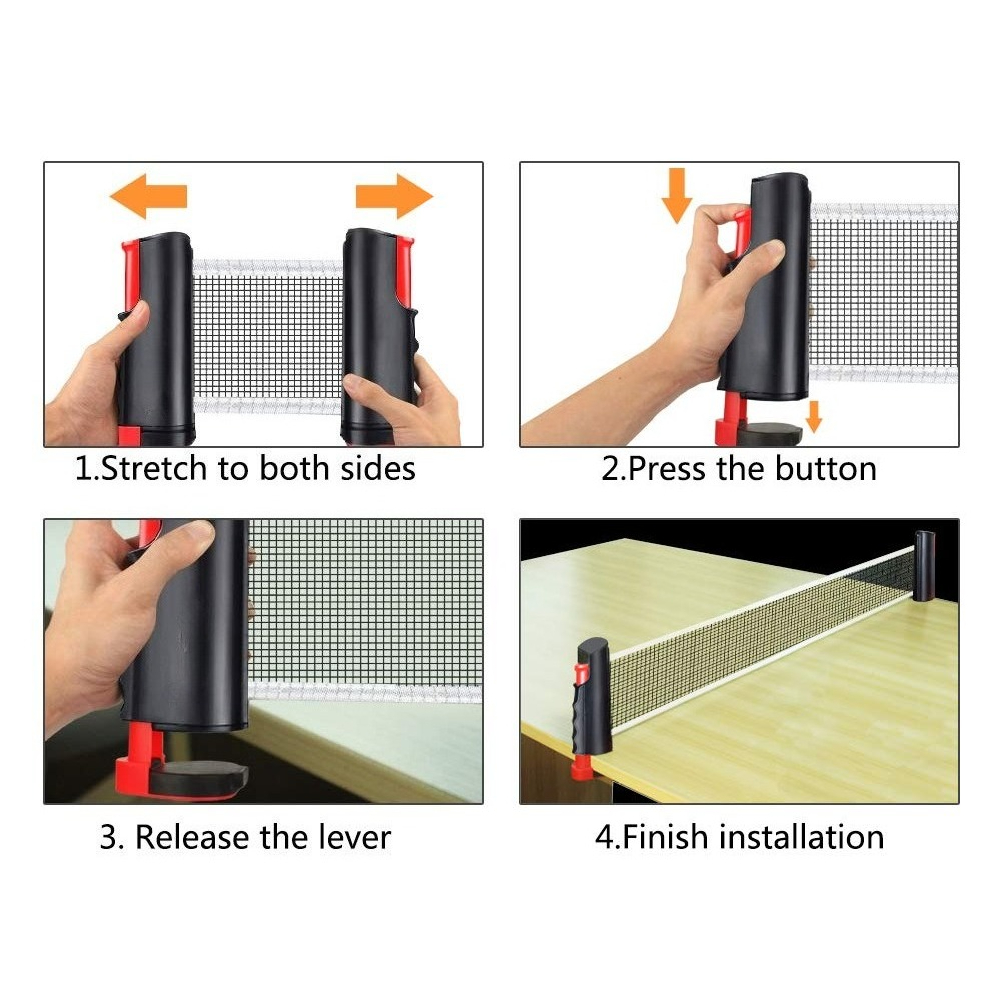 卓球ネット ピンポンラック ピンポンラケット付き格納式 ユニ - Table Tennis From のレビューと価格