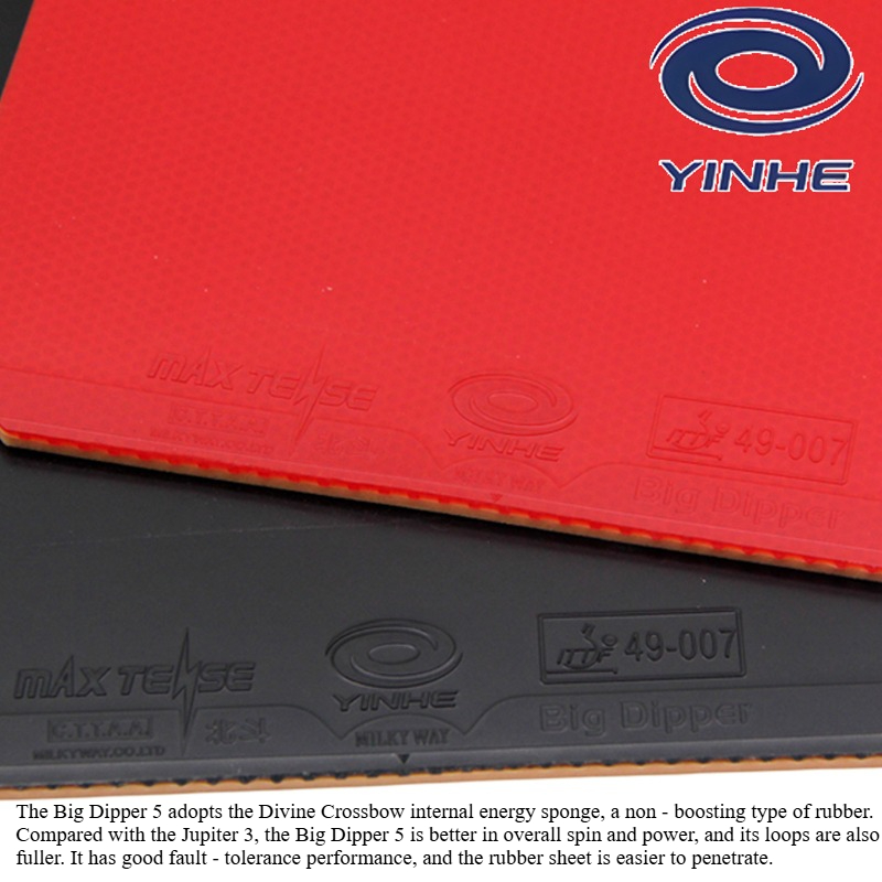 YINHE BIG DIPPER V 卓球ラバー粘着性ピンポ - Table Tennis Forehand Rubber のレビューと価格