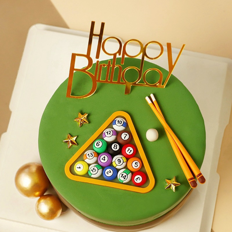 ビリヤードボールケーキデコレーション男の子子供子供の誕生日パ - Table Tennis From のレビューと価格